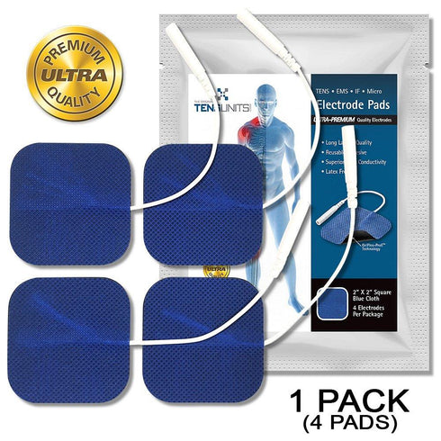 Ultra Premium: Optimal Comfort2"x2" Blue Cloth Electrodes